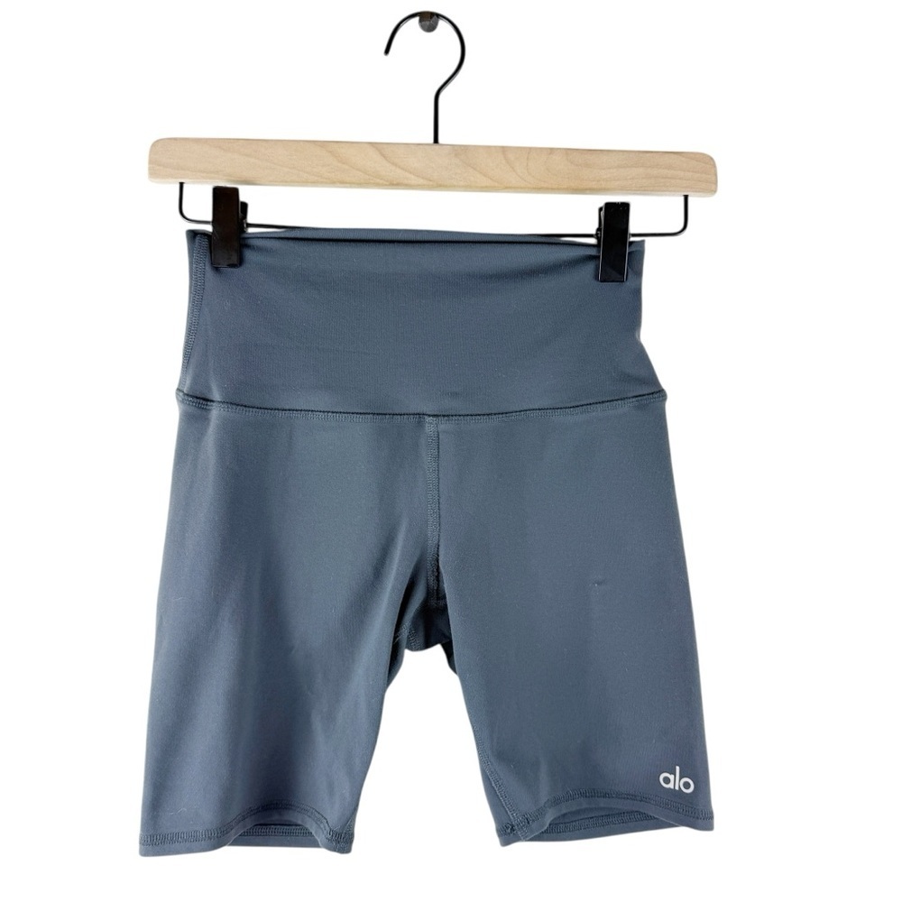 Alo Airbrush Bike Shorts Gray Size XS